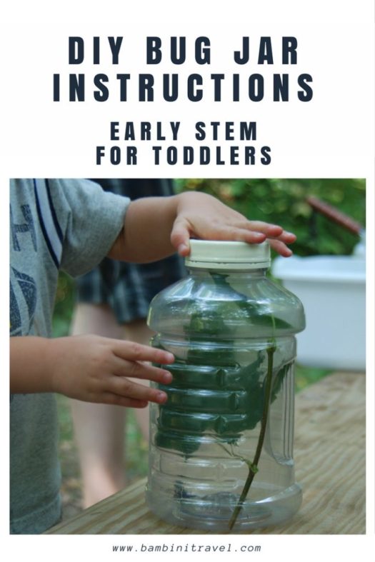 Easy DIrections for a DIY Bug Jar Simple STEM for Toddlers