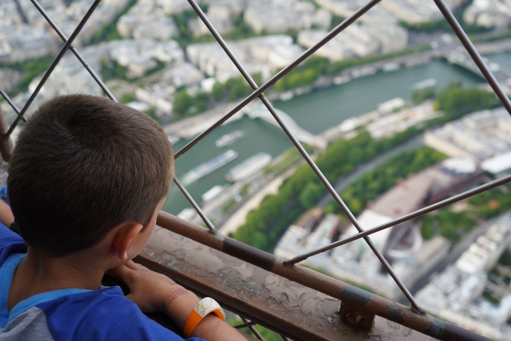 View from the Eiffel Tower in Paris France with Kids; Photo by Bambini Travel