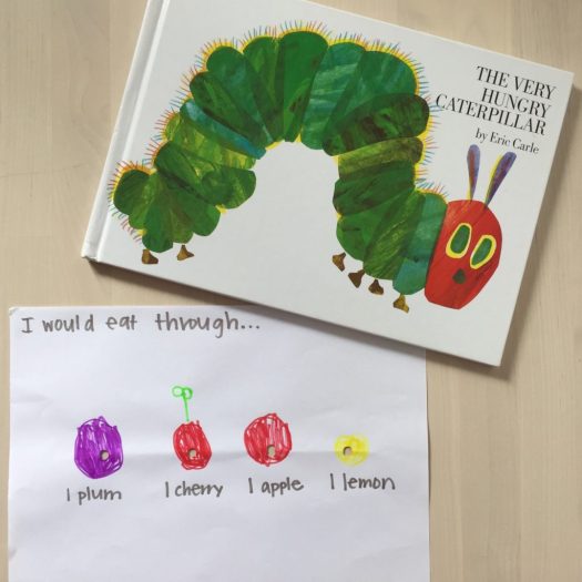 Hungry Caterpillar by Eric Carle Morning Invitation